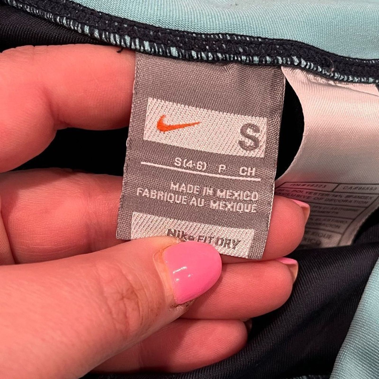 Nike Nike Fit Dry Womens Capri Pants Swoosh Mid-Rise Navy Blue S Size 25" / US 0 / IT 36 - 3 Thumbnail