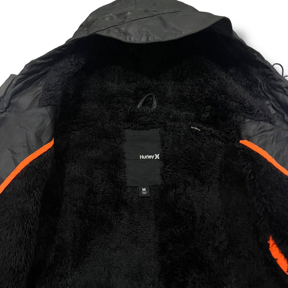 Hurley × Vintage HURLEY WAXED JACKET HOODIE FUR LINED Size US M / EU 48-50 / 2 - 7 Thumbnail