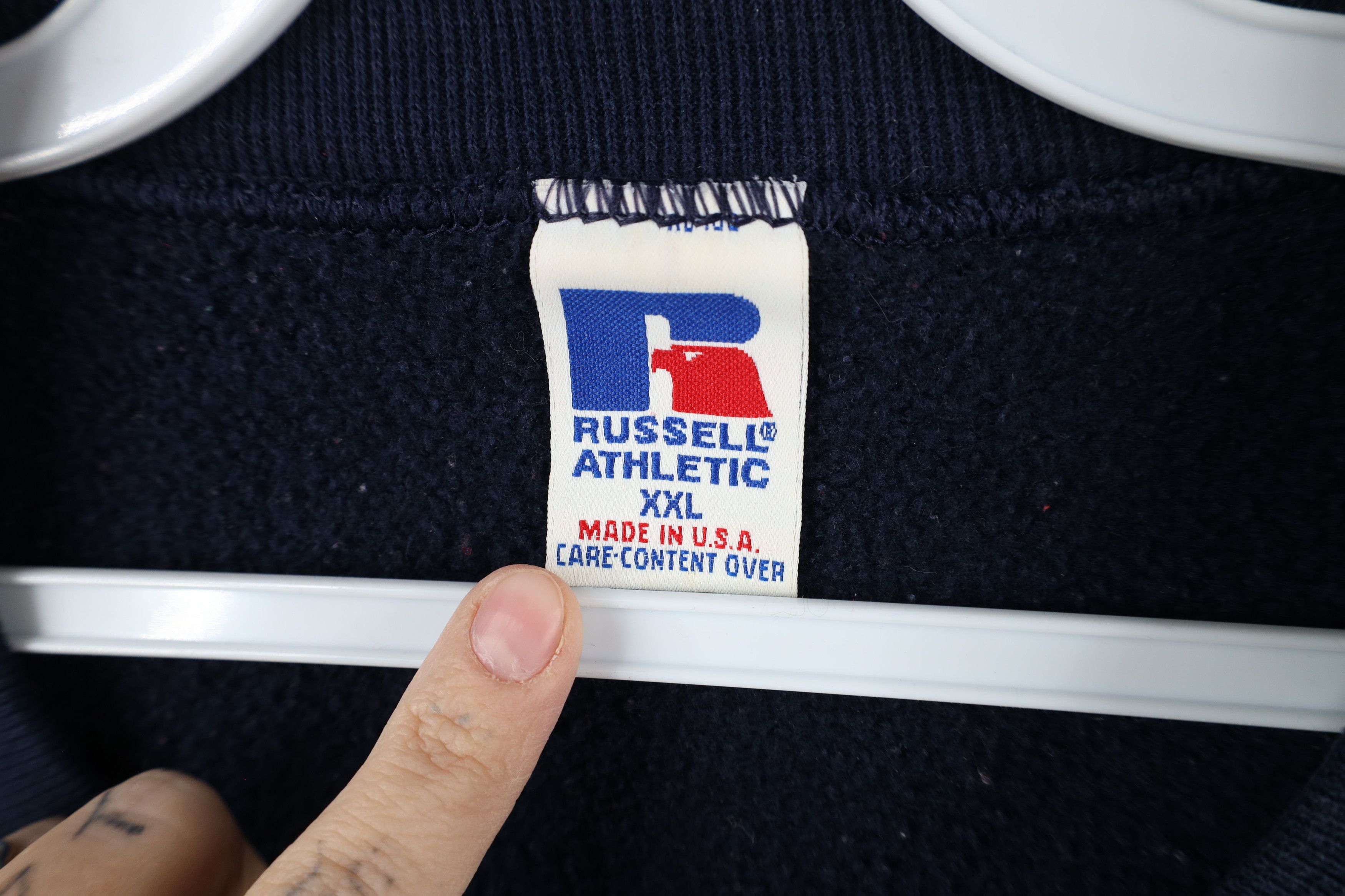 Russell Athletic × Vintage Vintage 90s Russell Athletic Crewneck Sweatshirt Blue USA Size US XXL / EU 58 / 5 - 7 Thumbnail