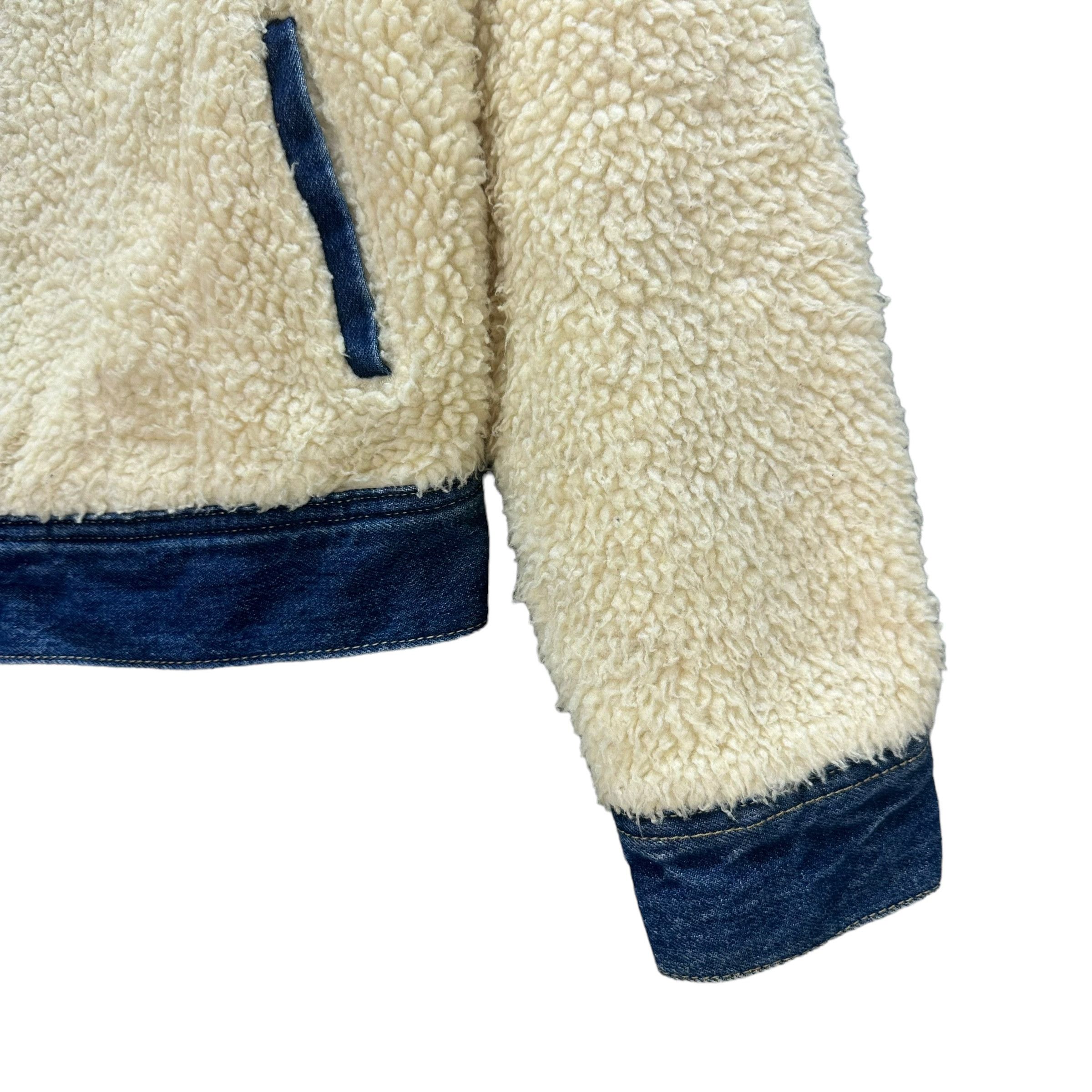 Lee Lee X E Hyphen World Gallery Sherpa Denim Jacket #A27-0628 Size M / US 6-8 / IT 42-44 - 5 Thumbnail