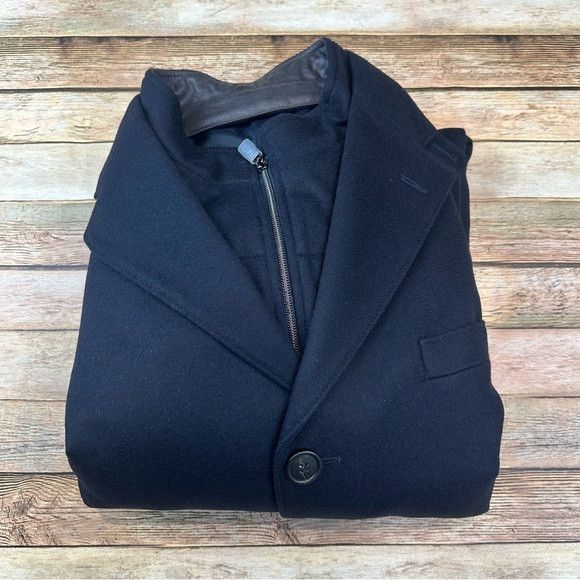 Corneliani Corneliani Mens Wool Topcoat 46 Navy IT 56 NWT $1895 Size US XL / EU 56 / 4 - 4 Thumbnail