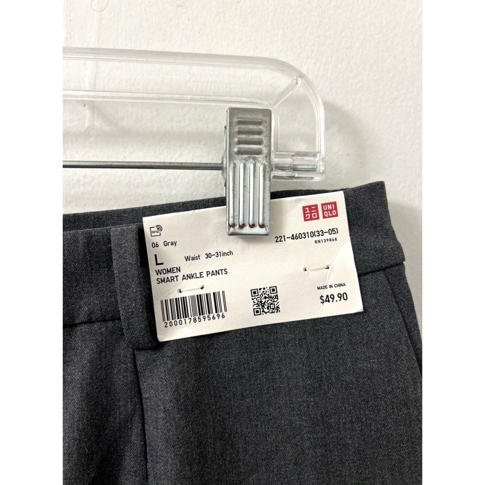 Uniqlo Uniqlo Smart Ankle Pants Womens Large W30-31 L28 Gray NWT Trousers MSRP 0 Size 36" / US 14 / IT 50 - 4 Thumbnail