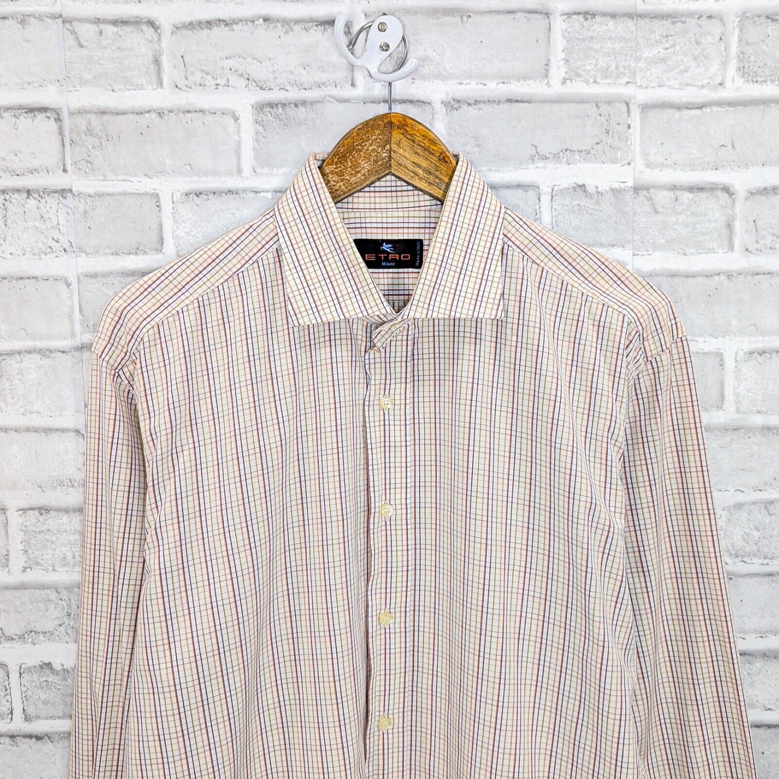 Etro ETRO Milano Button up Shirt Multi color grid check cotton Size US L / EU 52-54 / 3 - 4 Thumbnail