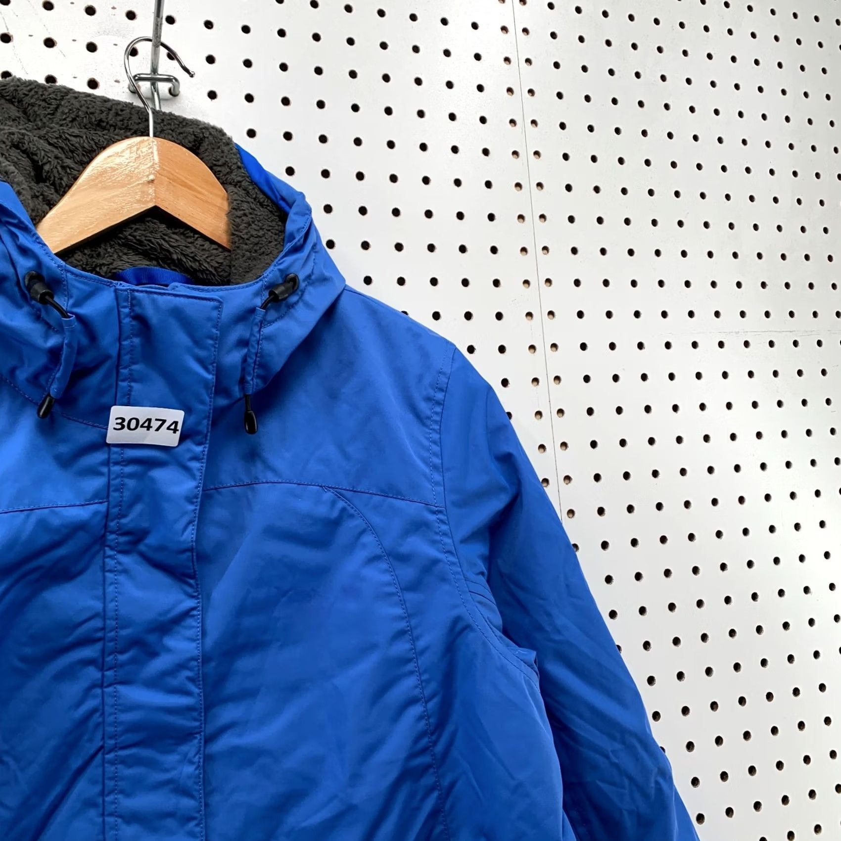 Vintage L.L. Bean Hooded Parka Jacket Womens Medium Blue Sherpa Lined 22x27.5 Size M / US 6-8 / IT 42-44 - 7 Thumbnail