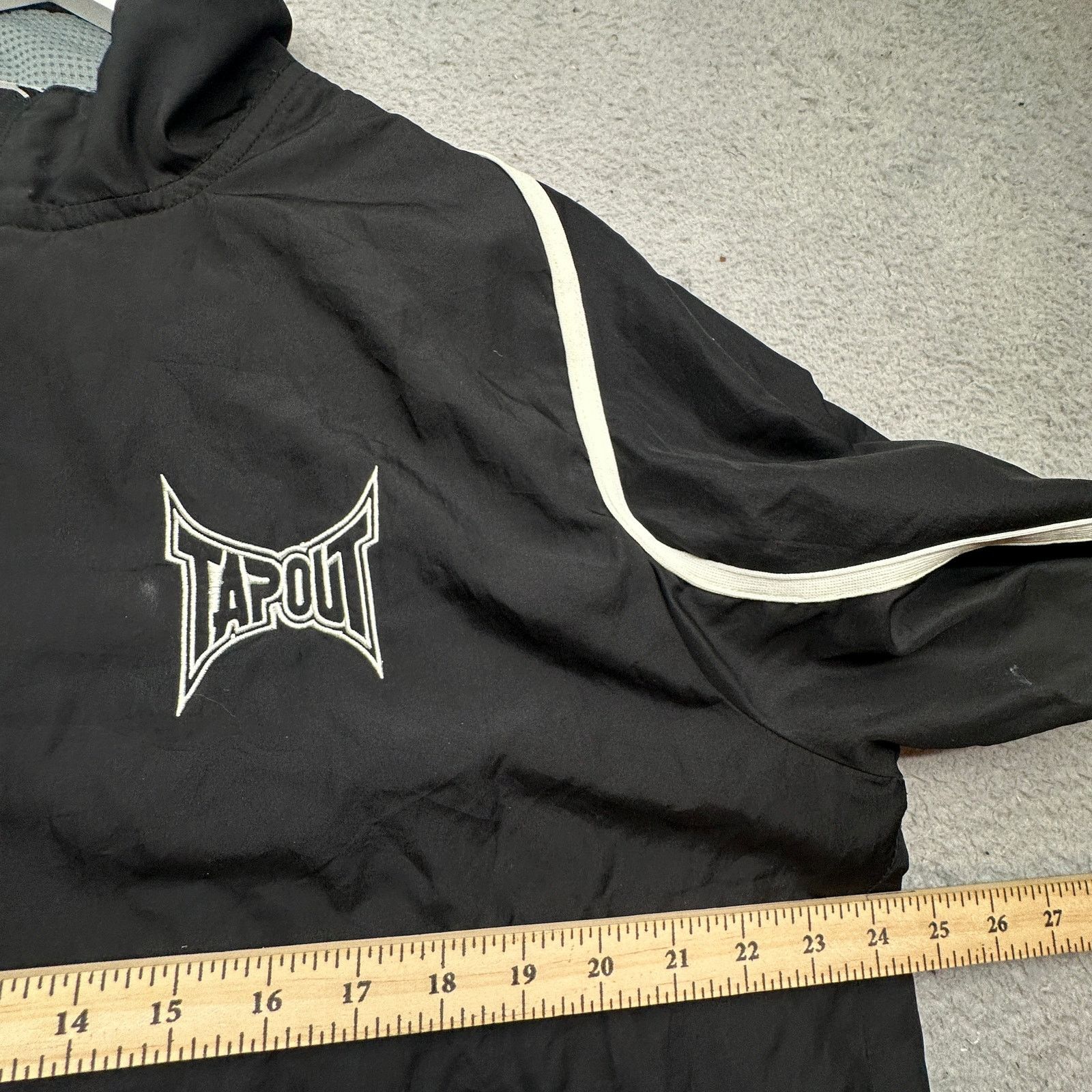 Tapout Tapout MMA Windbreaker Mesh Lined Jacket Mens Large Black Size US L / EU 52-54 / 3 - 4 Thumbnail