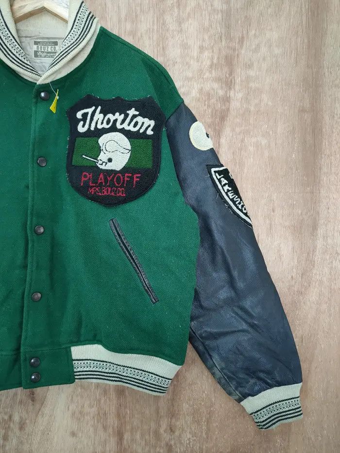 Vintage BOUZ MPS Club varsity wool leather vintage jacket #4094DLAL Size US M / EU 48-50 / 2 - 17 Thumbnail
