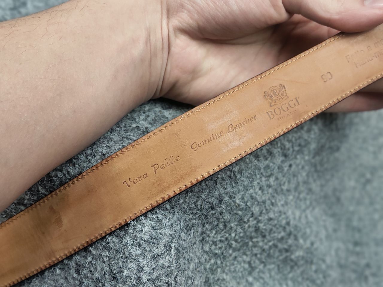 Boggi Boggi Milano Italy Design crocodile embossed leather belt Size ONE SIZE - 15 Thumbnail