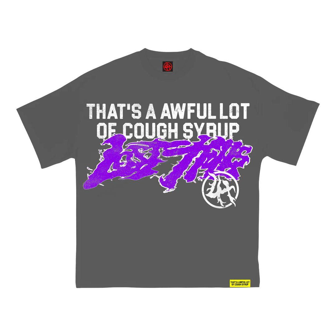 x Cough Syrup Spell Out Tee Grey T-shirts
