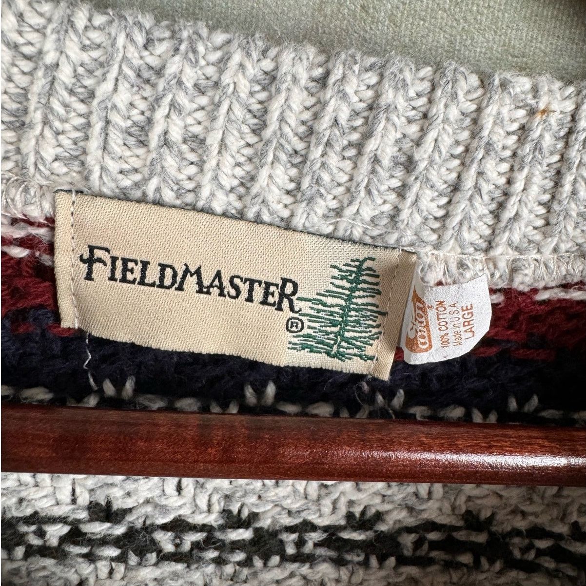 Fieldmaster × Vintage VTG 80s Fieldmaster Striped Knit Sweater Mens Sz L Pullover Size US L / EU 52-54 / 3 - 6 Thumbnail