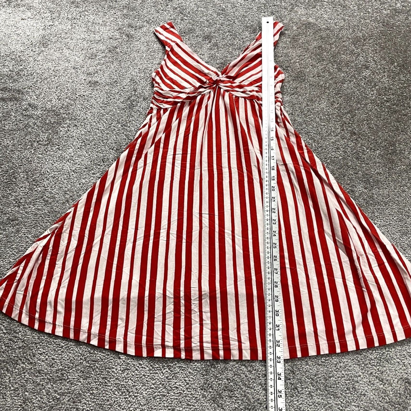 Patagonia Patagonia A-Line Maxi Dress Womens XS White Red Stripe Sleeveless Twisted Cotton Size XS / US 0-2 / IT 36-38 - 6 Thumbnail