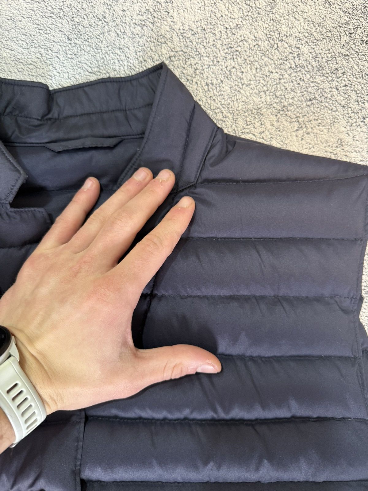 Hackett London Men Down Puffer Vest Navy L Down Waistcoat