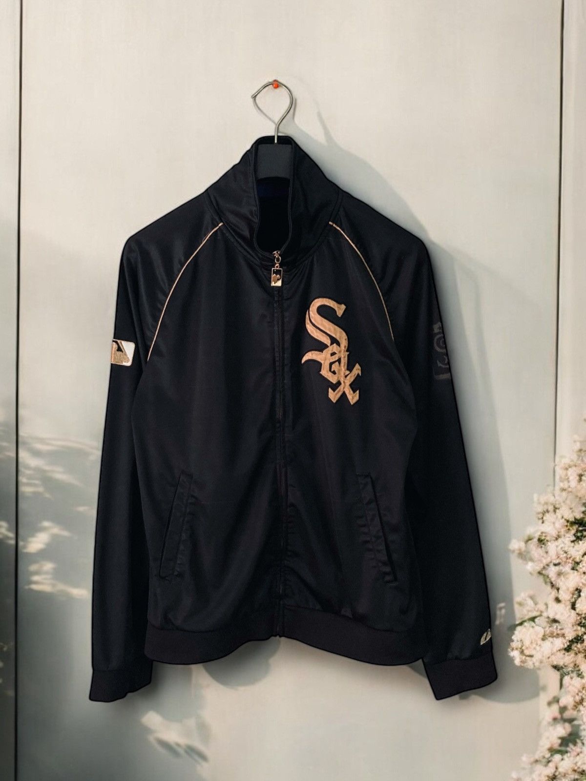 Vintage Chicago white Sox mlb zip sweatshirt jacket L y2k