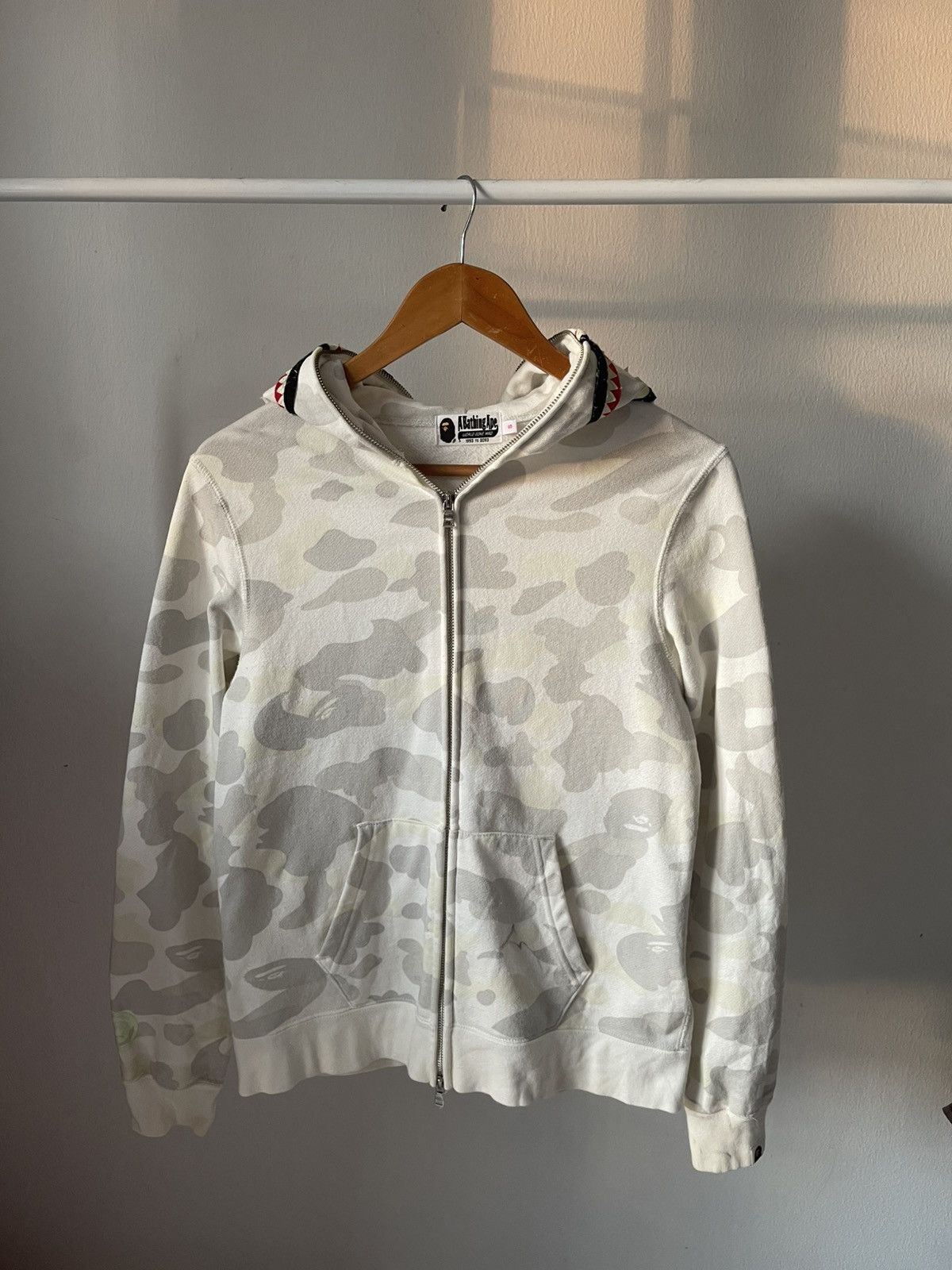 2000s Bape Shark Glow in The Dark Fullzip Hoodie A2