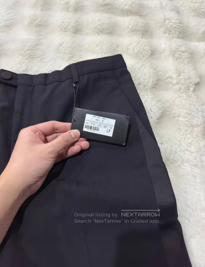 Saint Laurent Paris Saint Laurent Paris Dark Pattern Men's Smoking Trousers Size US 34 / EU 50 - 4 Thumbnail