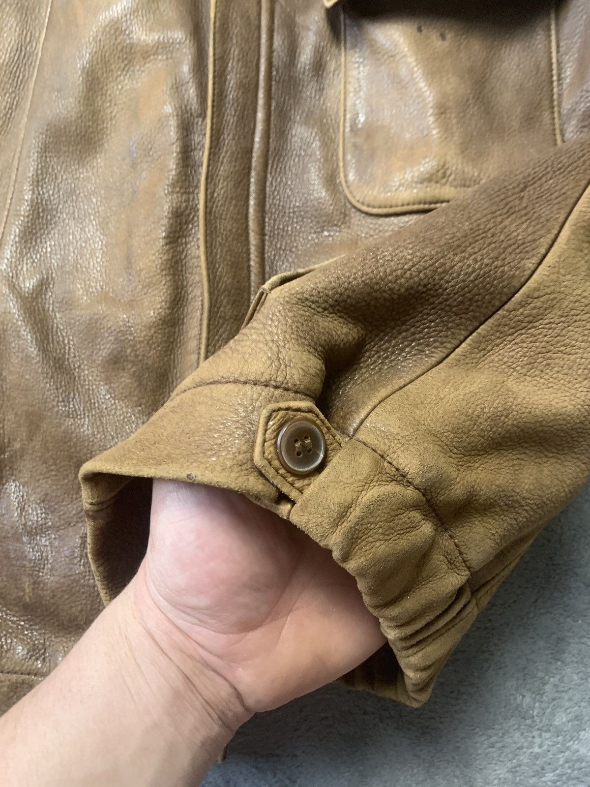 Genuine Leather × Vintage Vintage Brown Long Leather Coat Hirschleder VON TedColohn Size US M / EU 48-50 / 2 - 6 Thumbnail
