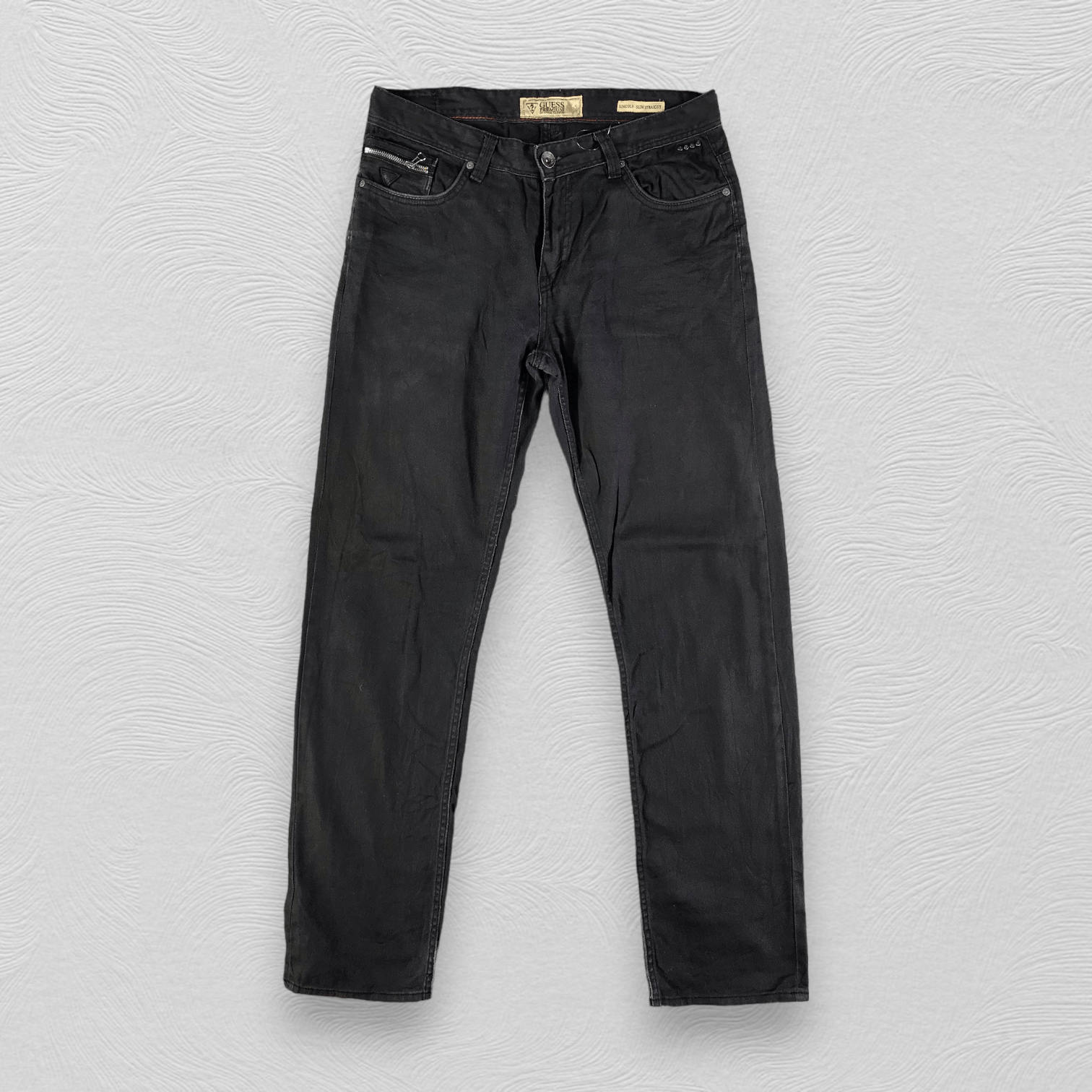 Guess Black Zipper Punk Jeans KJ1968