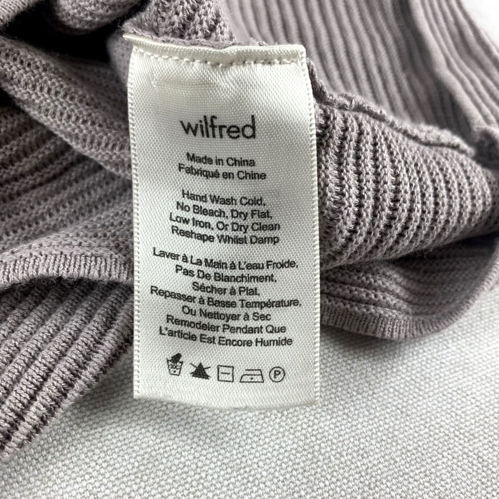Vintage WILFRED SWEATSHIRT WOMENS XS MAUVE WAFFLE PRINT 3/4 SLEEVE TOP Size XS / US 0-2 / IT 36-38 - 5 Thumbnail