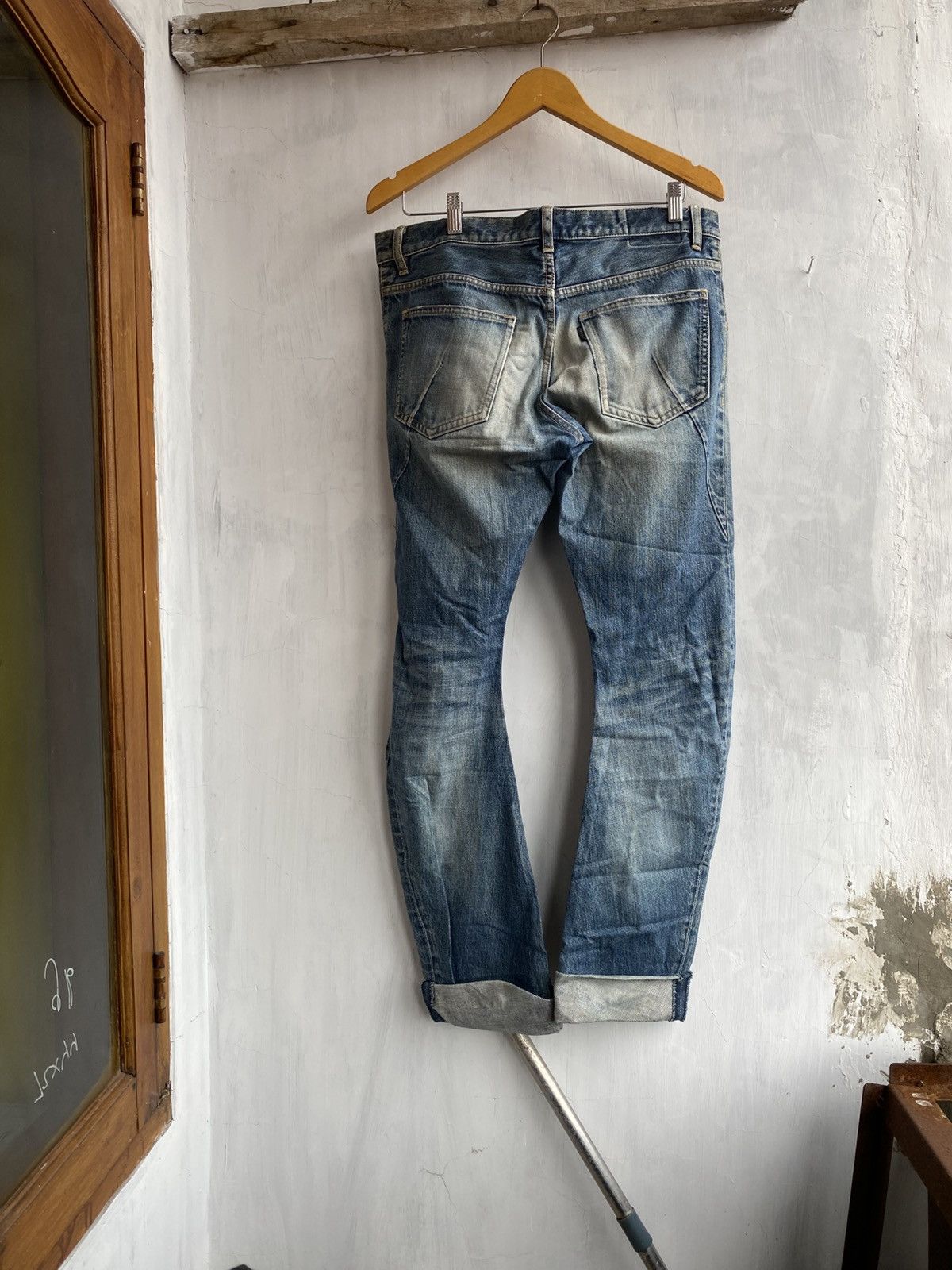 Attachment curved denim ripped jeans Size US 32 / EU 48 - 2 Thumbnail