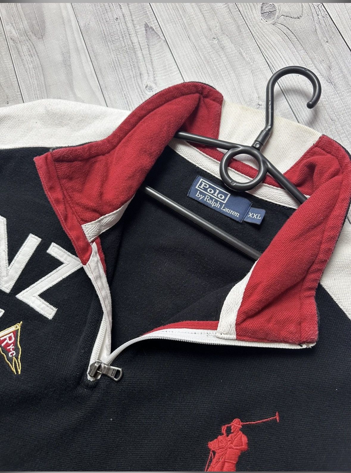 Polo Ralph Lauren × Vintage Vintage polo Ralph Lauren sweatshirt New Zealand zip 1/4 XXL Size US XXL / EU 58 / 5 - 7 Thumbnail