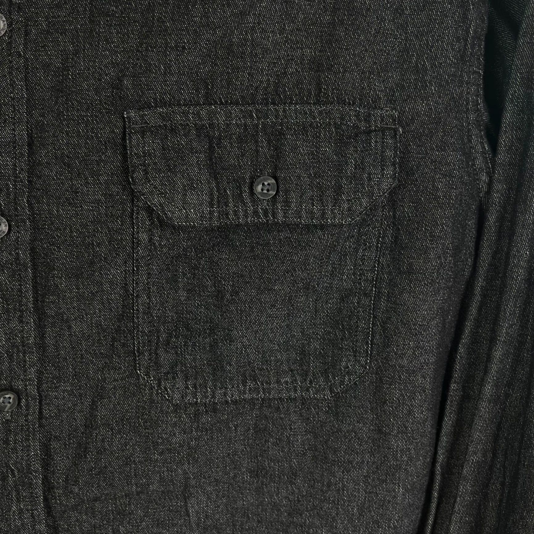 Wrangler Wrangler Authentic Western Button-Up Shirt XL Black Long Sleeve Casual Fit Mens Size US XL / EU 56 / 4 - 2 Thumbnail