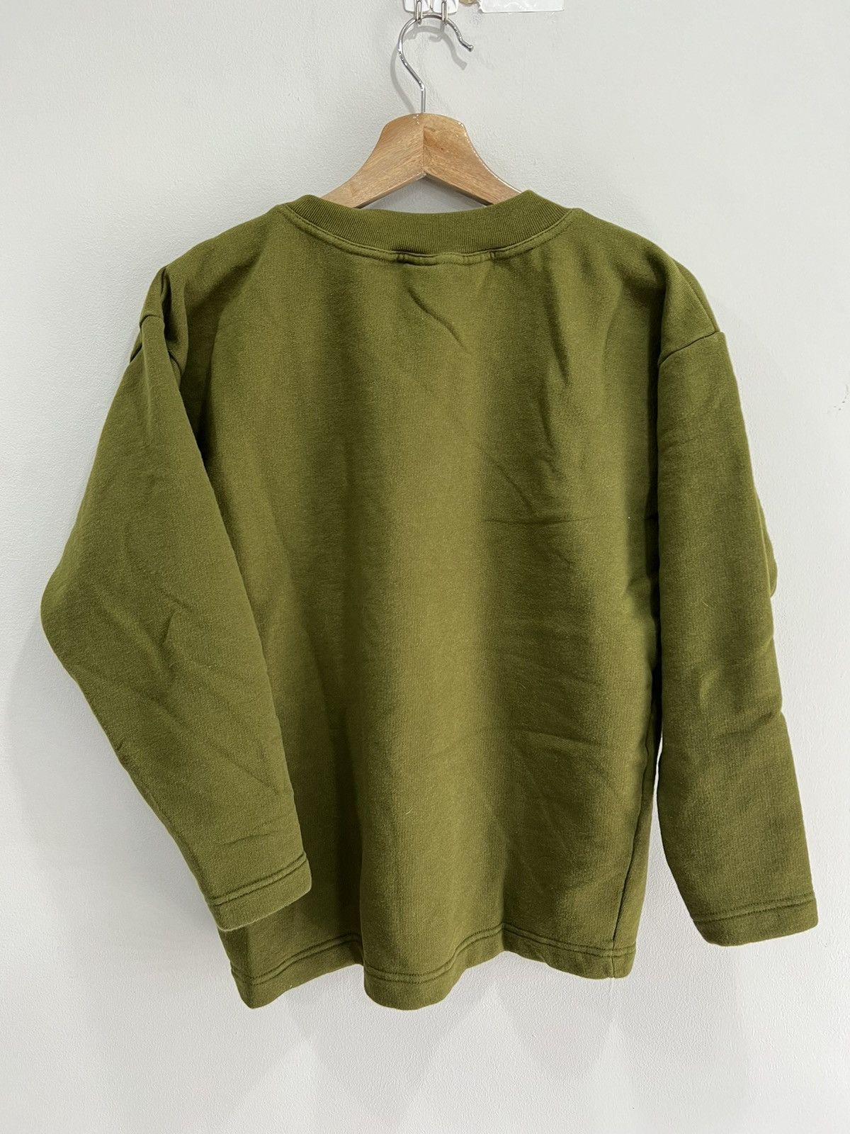 Benetton × Vintage Vintage Benetton Olive Green Sweater Spellout Size US XS / EU 42 / 0 - 2 Thumbnail
