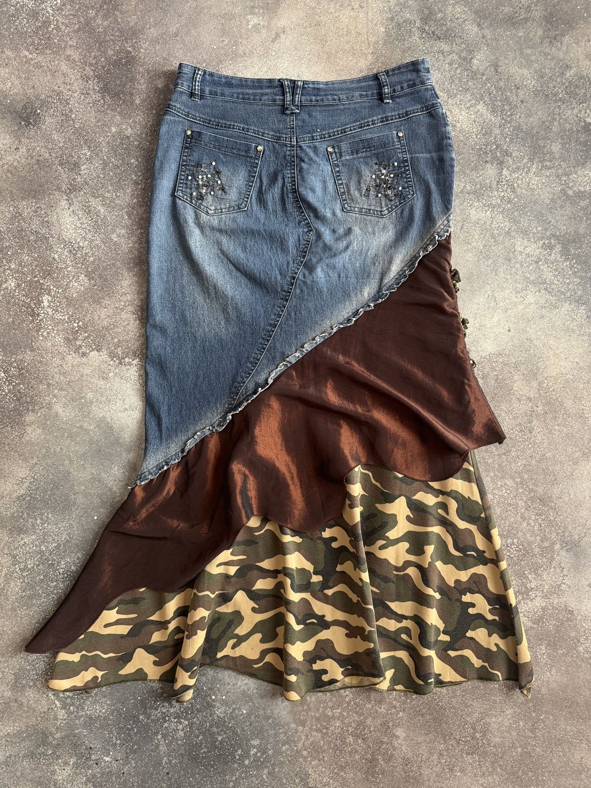 Hysteric Glamour Avant Garde Vintage Grunge Y2K Utility Distressed Maxi Skirt Size 28" / US 6 / IT 42 - 2 Thumbnail