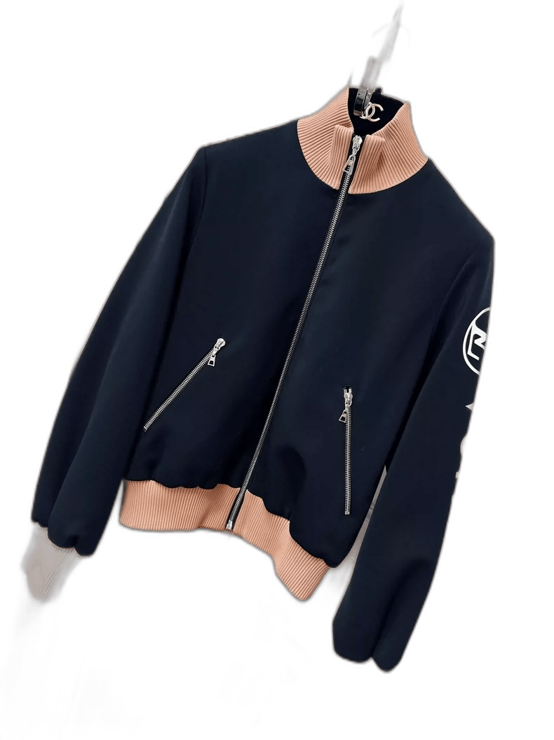Louis Vuitton Louis Vuitton Black and Khaki Zip Jacket Size S / US 4 / IT 40 - 1 Thumbnail