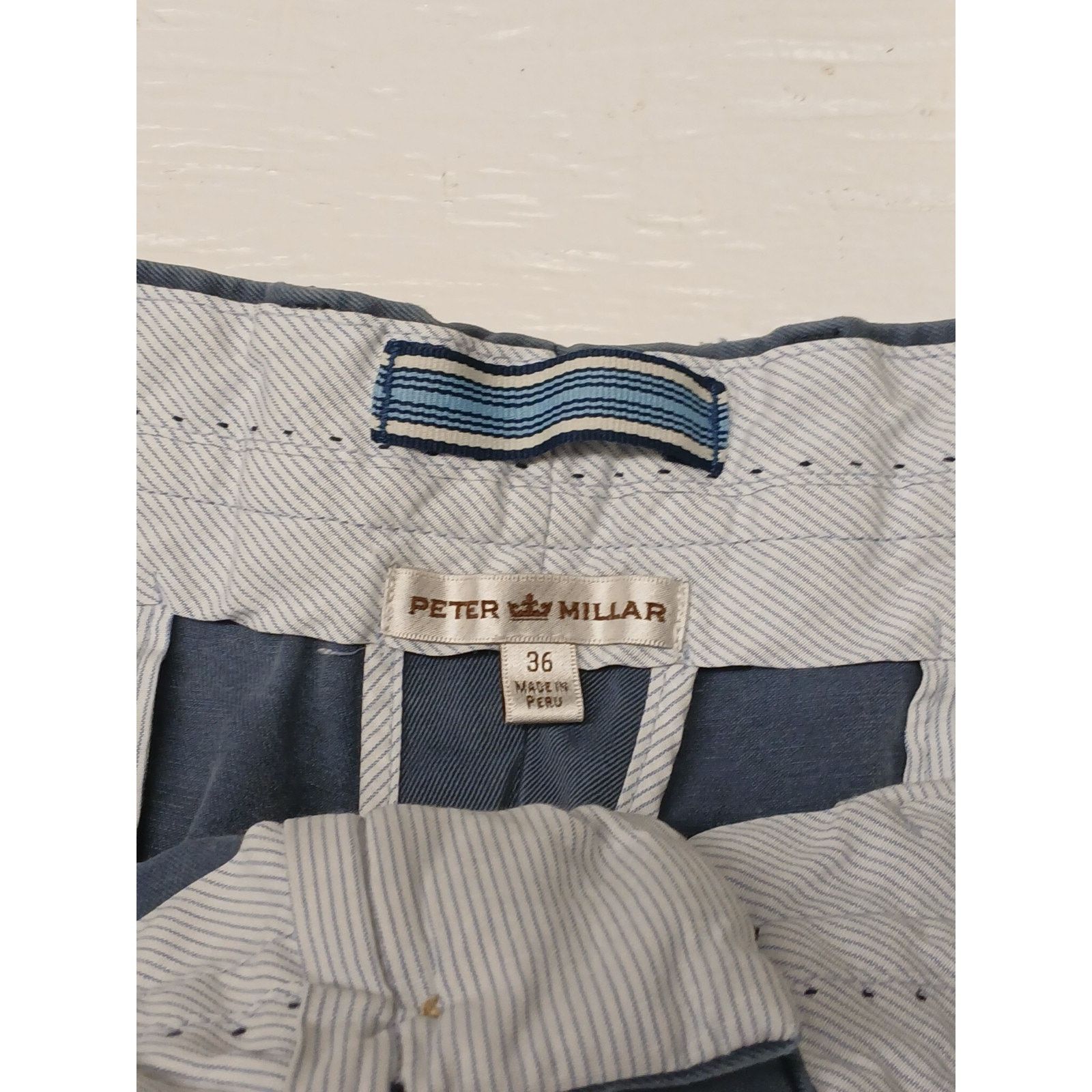 Peter Millar Peter Millar (36) Faded Blue Casual Khaki Dress Shorts Size US 36 / EU 52 - 6 Thumbnail