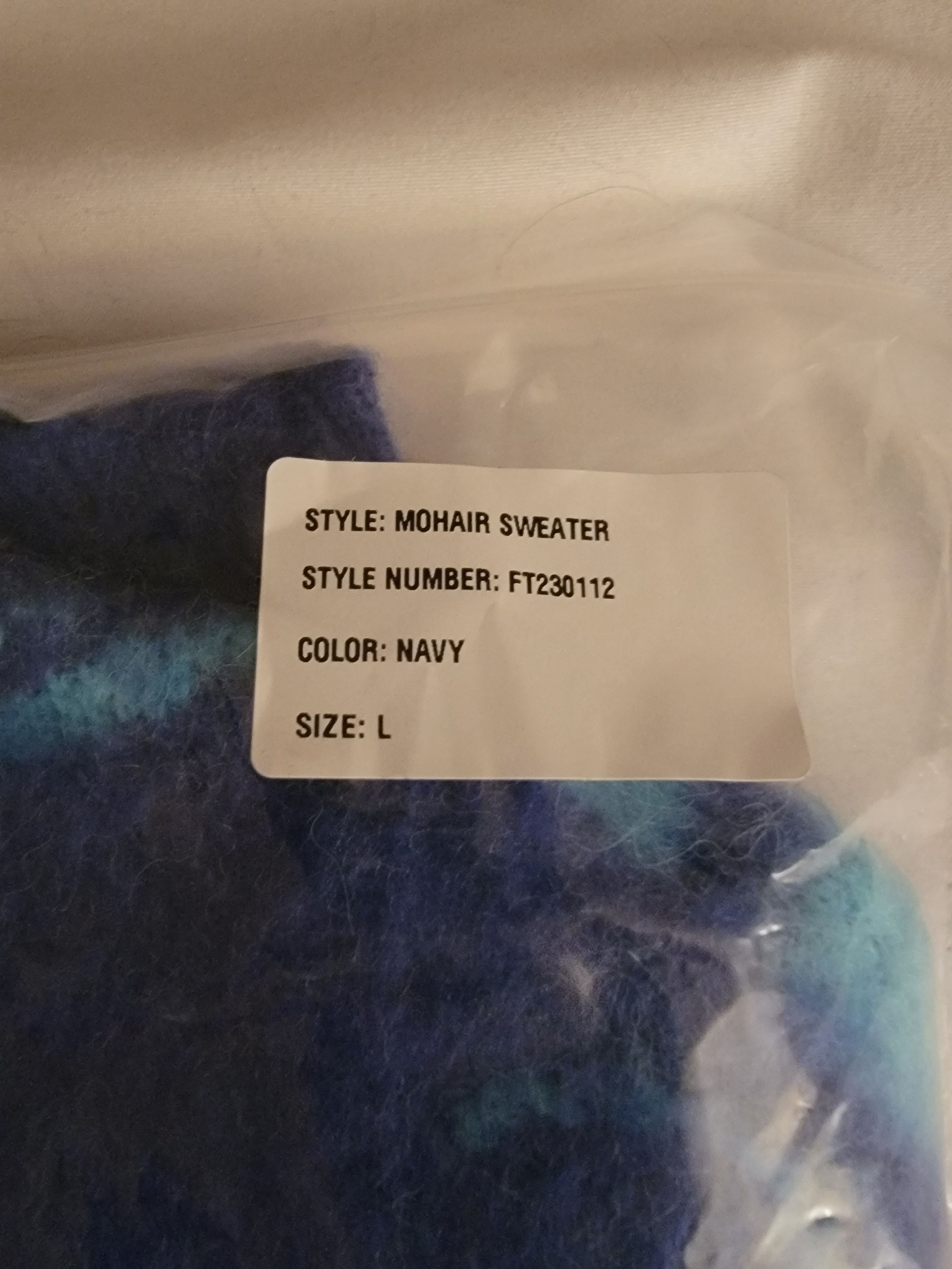 Fuck The Population FTP Archive Mohair Sweater (Royal Blue, L) Size US L / EU 52-54 / 3 - 6 Thumbnail