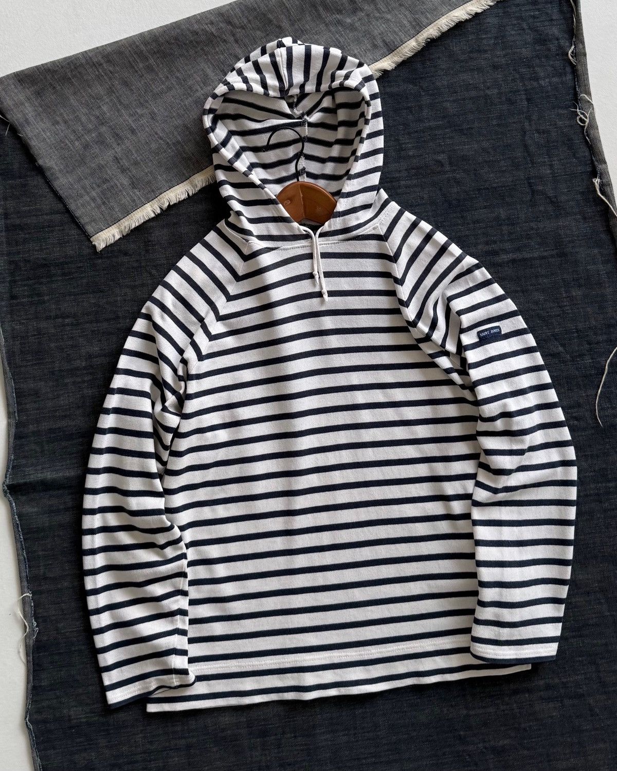 Saint James SAINT JAMES MARINE HOODIE STRIPE SHIRT Size US M / EU 48-50 / 2 - 1 Thumbnail