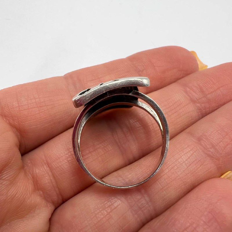 Vintage Vintage Sterling Silver 925 Women's Ring Modernist Size 9 Size ONE SIZE - 5 Thumbnail