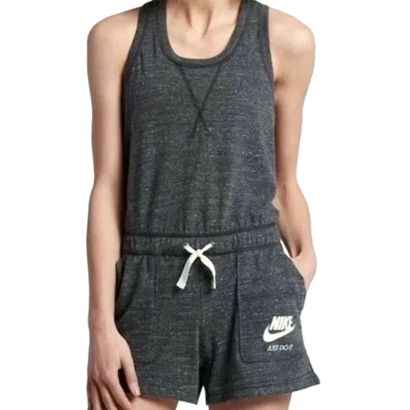 Nike Nike Women's Romper Size S Gray Heather Solid Size 28" / US 6 / IT 42 - 2 Thumbnail