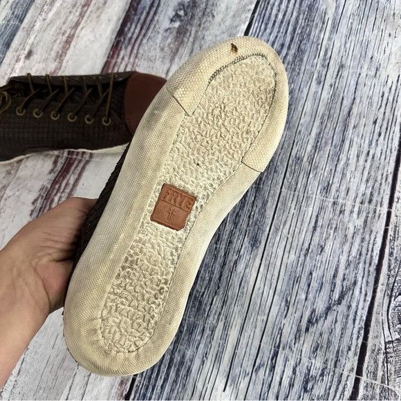 Frye FRYE Men’s Chambers Leather Brown Textured Men's Sneakers Size US 10 / EU 43 - 7 Thumbnail