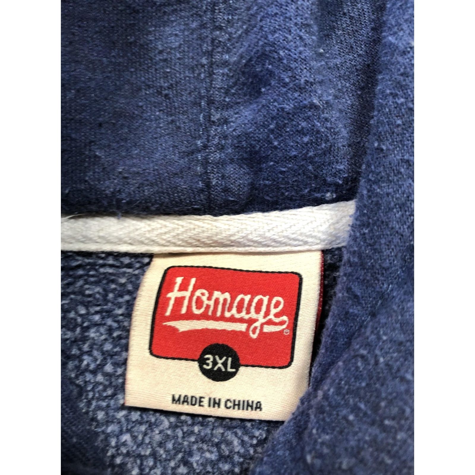 Vintage Homage Hoodie Sweatshirt Mens 3XL Blue Stay Hungry Stay Foolish Pullover Raglan Hooded Pockets Graphic Print Fleece Size US XXL / EU 58 / 5 - 7 Thumbnail