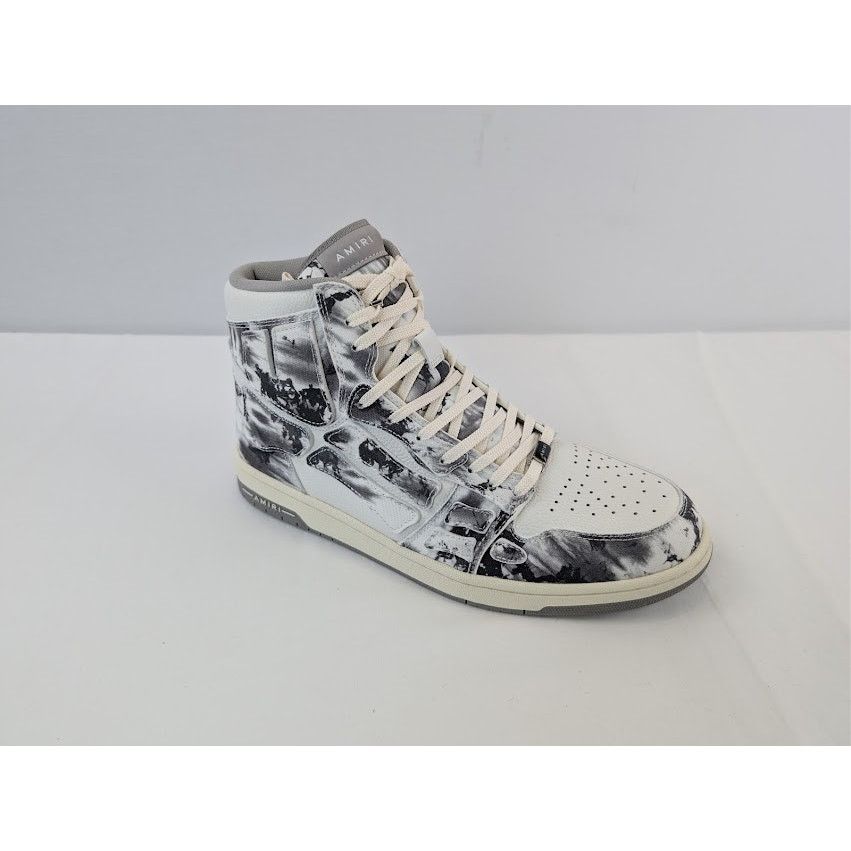 Amiri o1rshd1 Tie Dye Skel Hi Top Sneakers in Grey Size US 13 / EU 46 - 3 Thumbnail
