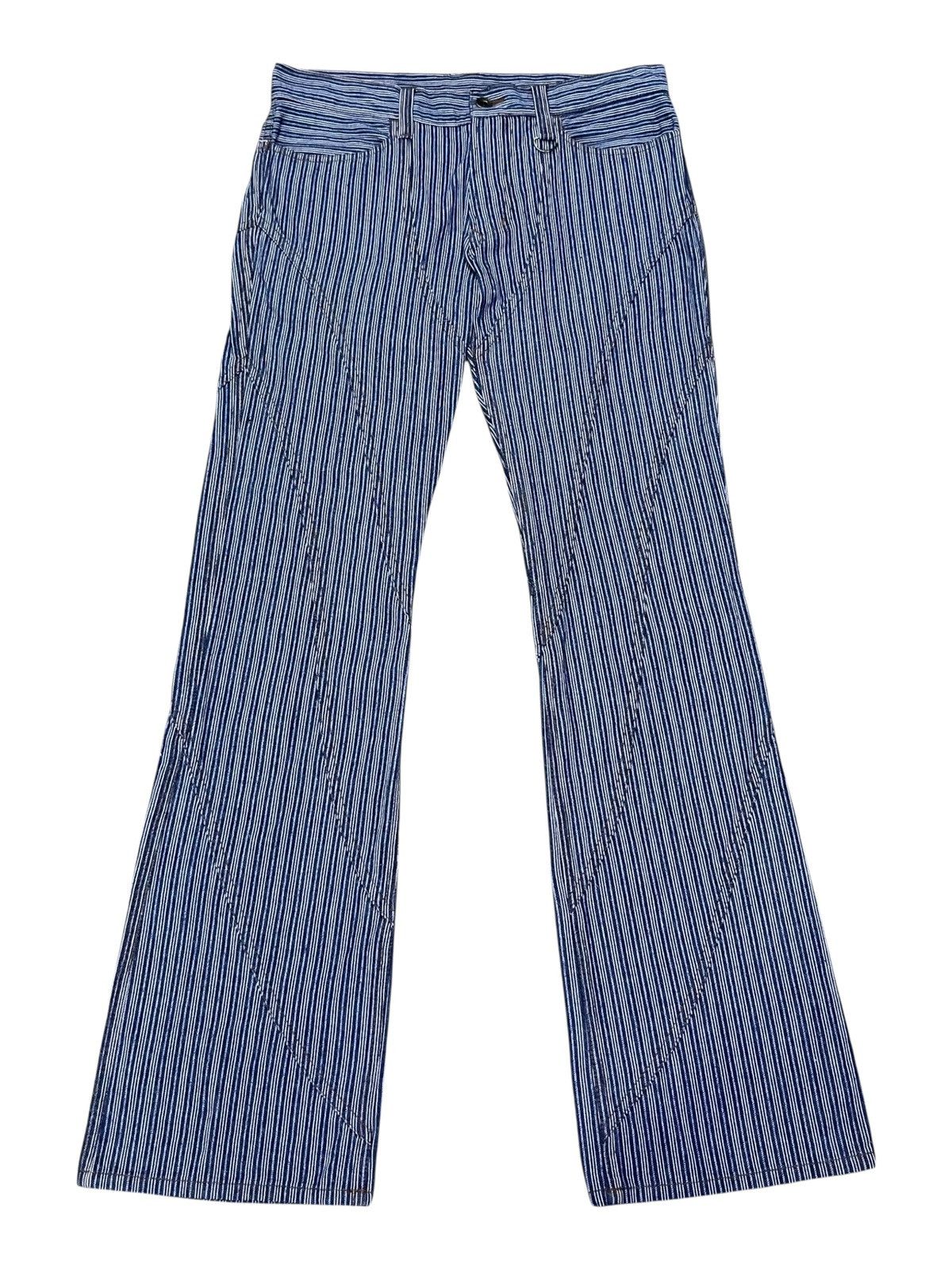 Nicole Club 🔥Vtg NICOLE CLUB FOR MEN Hickory Wabash Curve Splice Flare Size US 30 / EU 46 - 1 Thumbnail