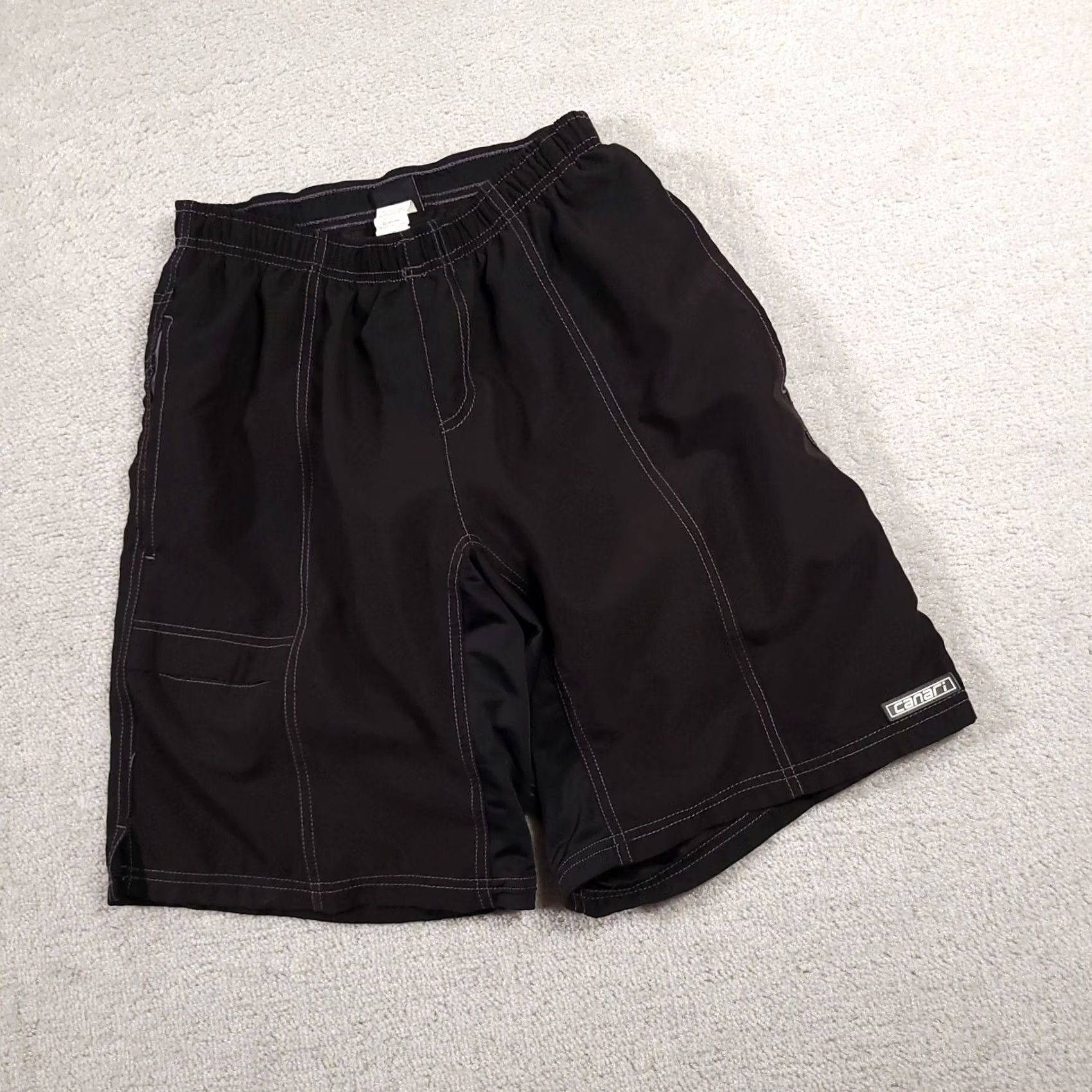 Vintage Canari Gel Padded Mountain Biking Shorts Black Lined Cycling Mens Size Small Size US 29 - 2 Thumbnail
