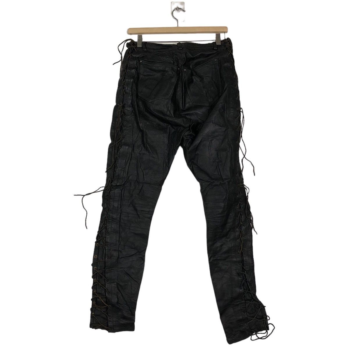 Genuine Leather 🔥Rare Bondage Parachute Design Genuine Leather Pants Racing Size US 28 / EU 44 - 5 Thumbnail