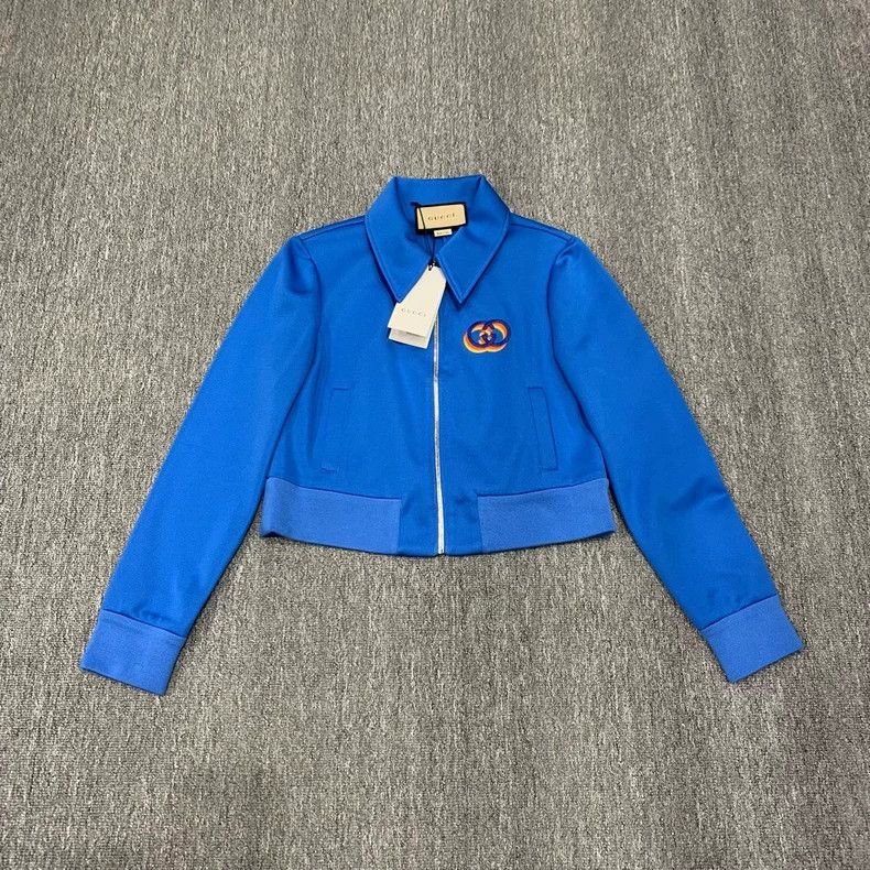 Gucci Blue Tiger Embroidered Short Jacket | Grailed