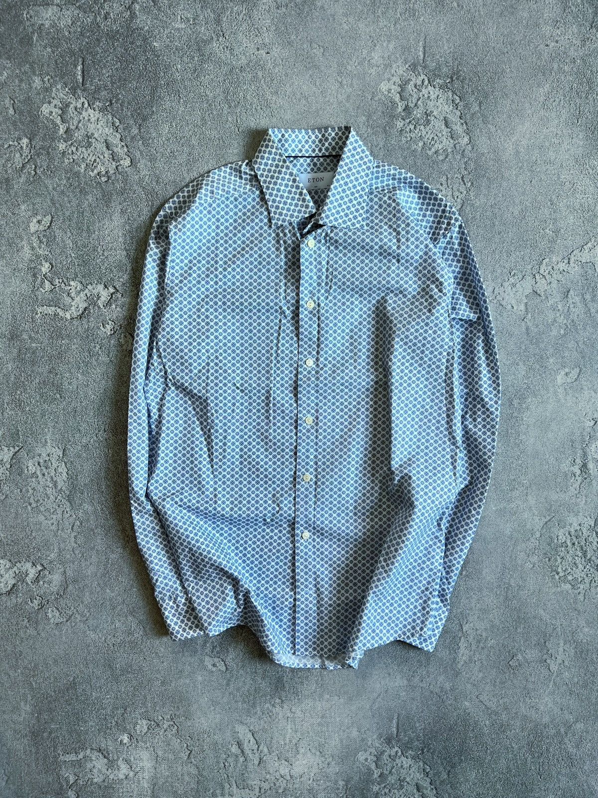 Eton Eton Long Sleeve Button Up Shirt Slim Fit Printed Size 42 Size US L / EU 52-54 / 3 - 1 Thumbnail