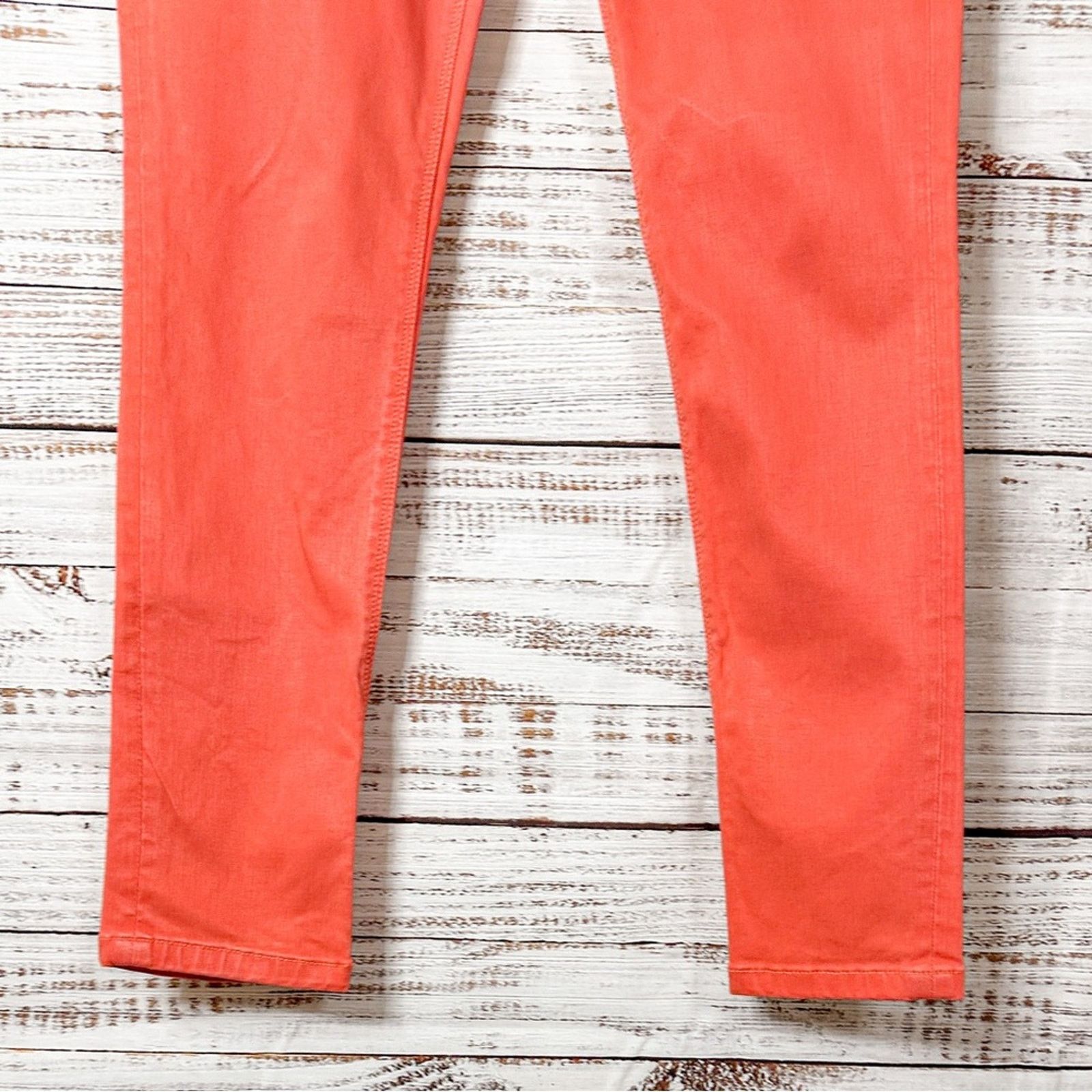 DL1961 DL1961 Coral Orange Emma Ankle Skinny Jegging, EUC, Size 28 Size 28" / US 6 / IT 42 - 4 Thumbnail