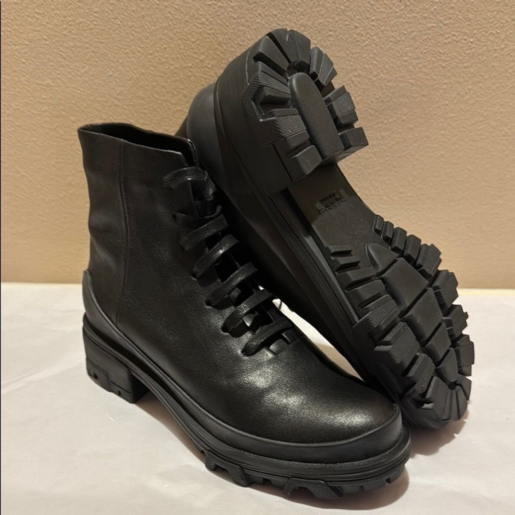 Rag & Bone NWOT Rag & Bone Black Soft Leather Combat Moto Boots Size US 8 / IT 38 - 1 Thumbnail