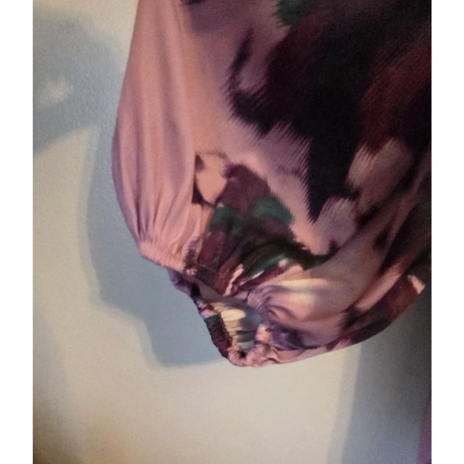 Vintage VINTAGE? Lavender Floral Jennifer Lopez Peasant Top Blouse Hippie Boho 1X Size XL / US 12-14 / IT 48-50 - 3 Thumbnail