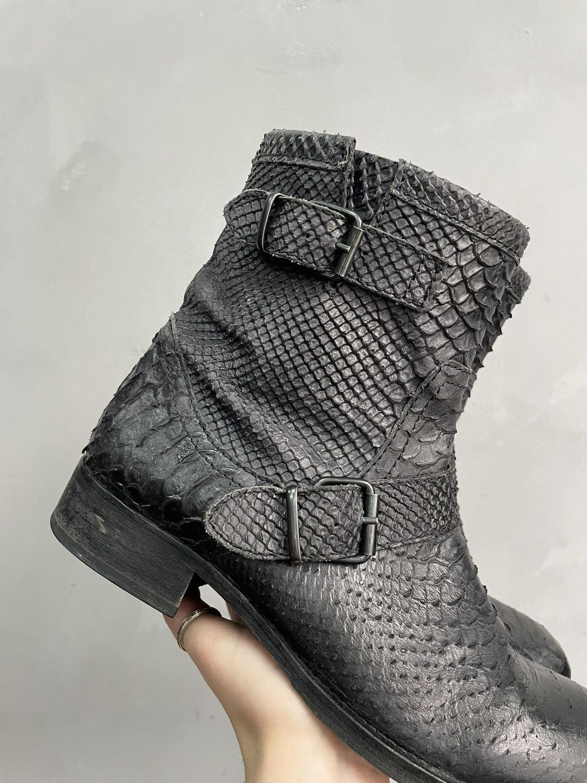 Guidi If six was nine style python leather snake gothic boots Size US 8 / EU 41 - 4 Thumbnail