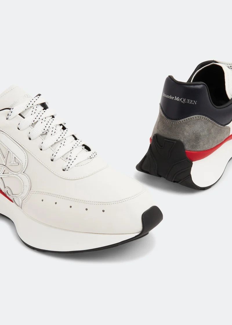 Alexander McQueen o1w1db10725 Sprint Runner in White/Multicolor Size US 7 / EU 40 - 2 Thumbnail