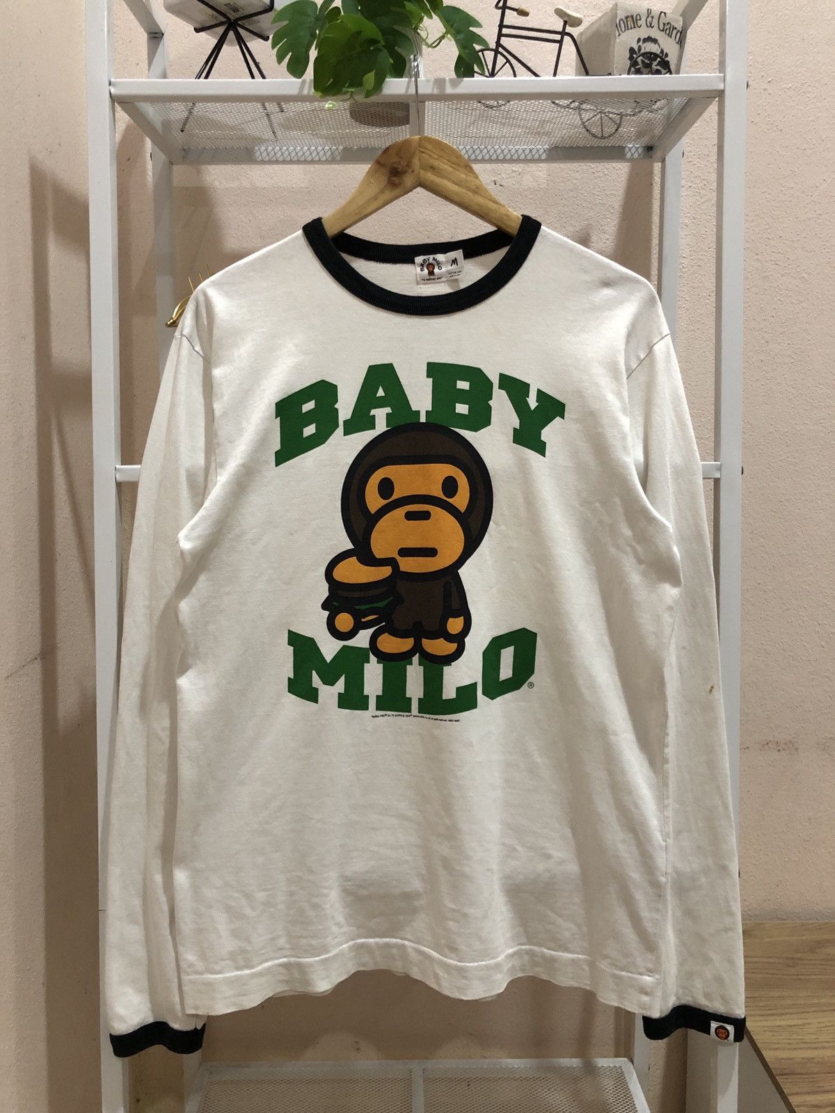 Bape OG 2007 Baby Milo Junk Food Long Sleeve Shirts Size US M / EU 48-50 / 2 - 1 Thumbnail