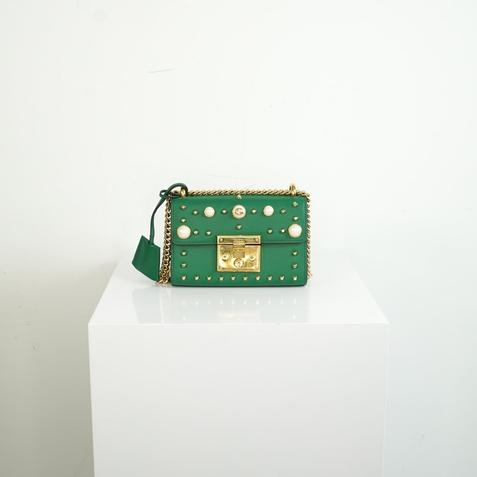 Gucci Emerald Green Small Padlock Shoulder Bag, Women's