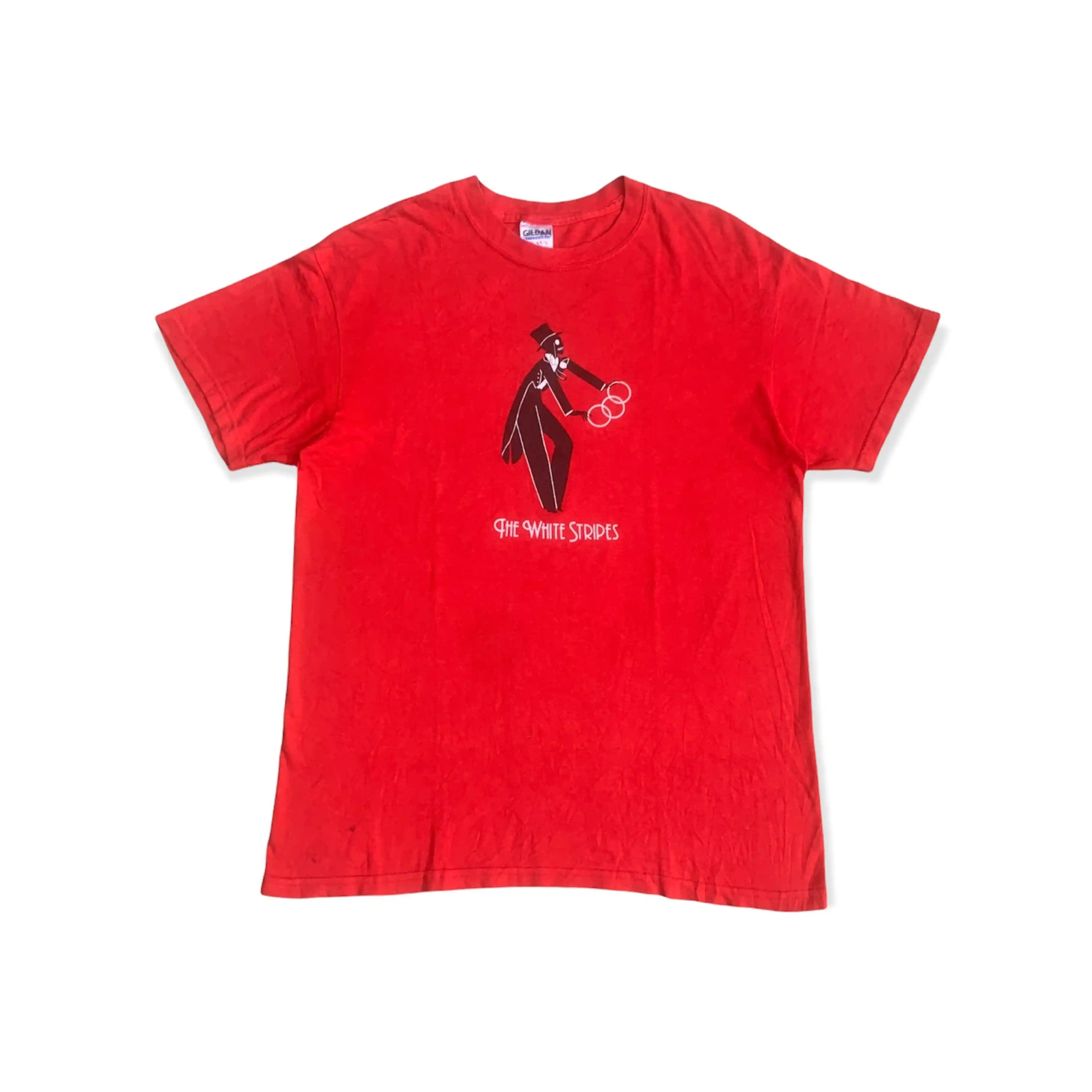 image of Band Tees x Rock Band Vintage The White Stripes Band Tshirt in Red, Men's (Size Medium)