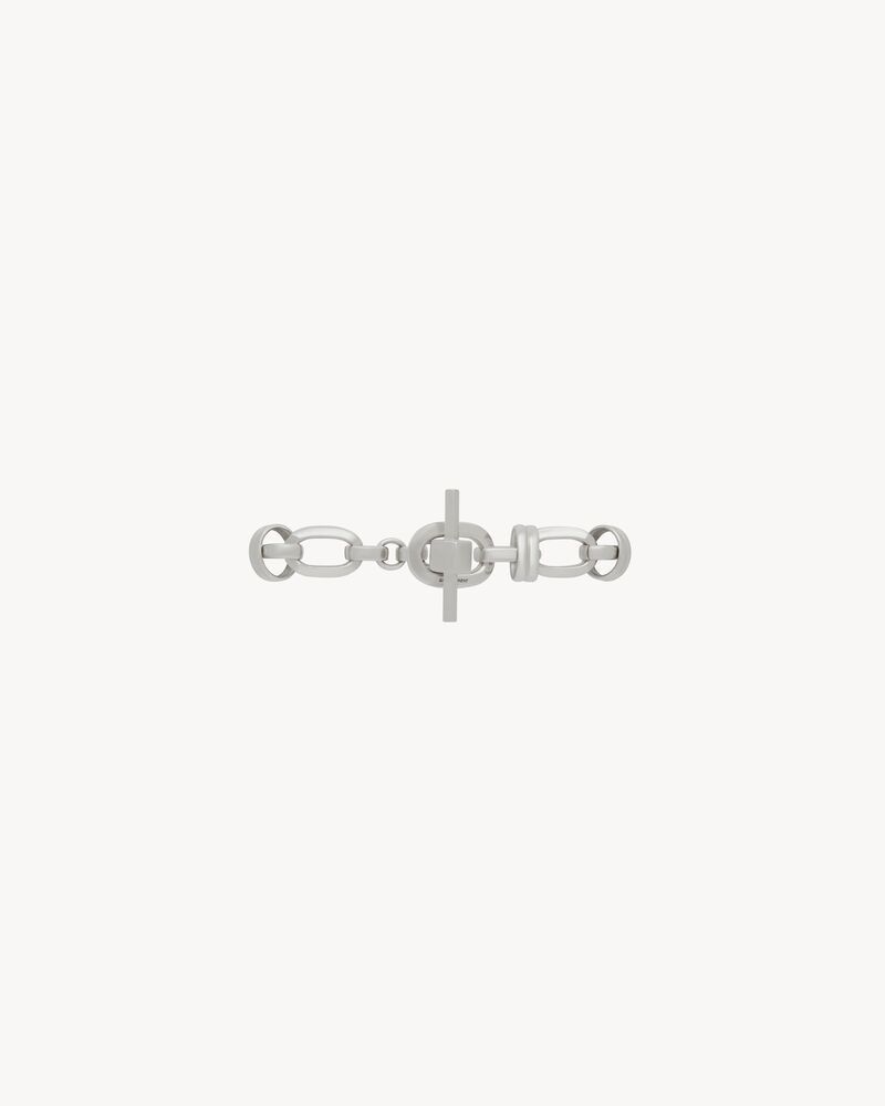 Saint Laurent Paris o1s1wg110126 753272 Size: OS / Deco Chain Bracelet in Metal Size ONE SIZE - 3 Thumbnail