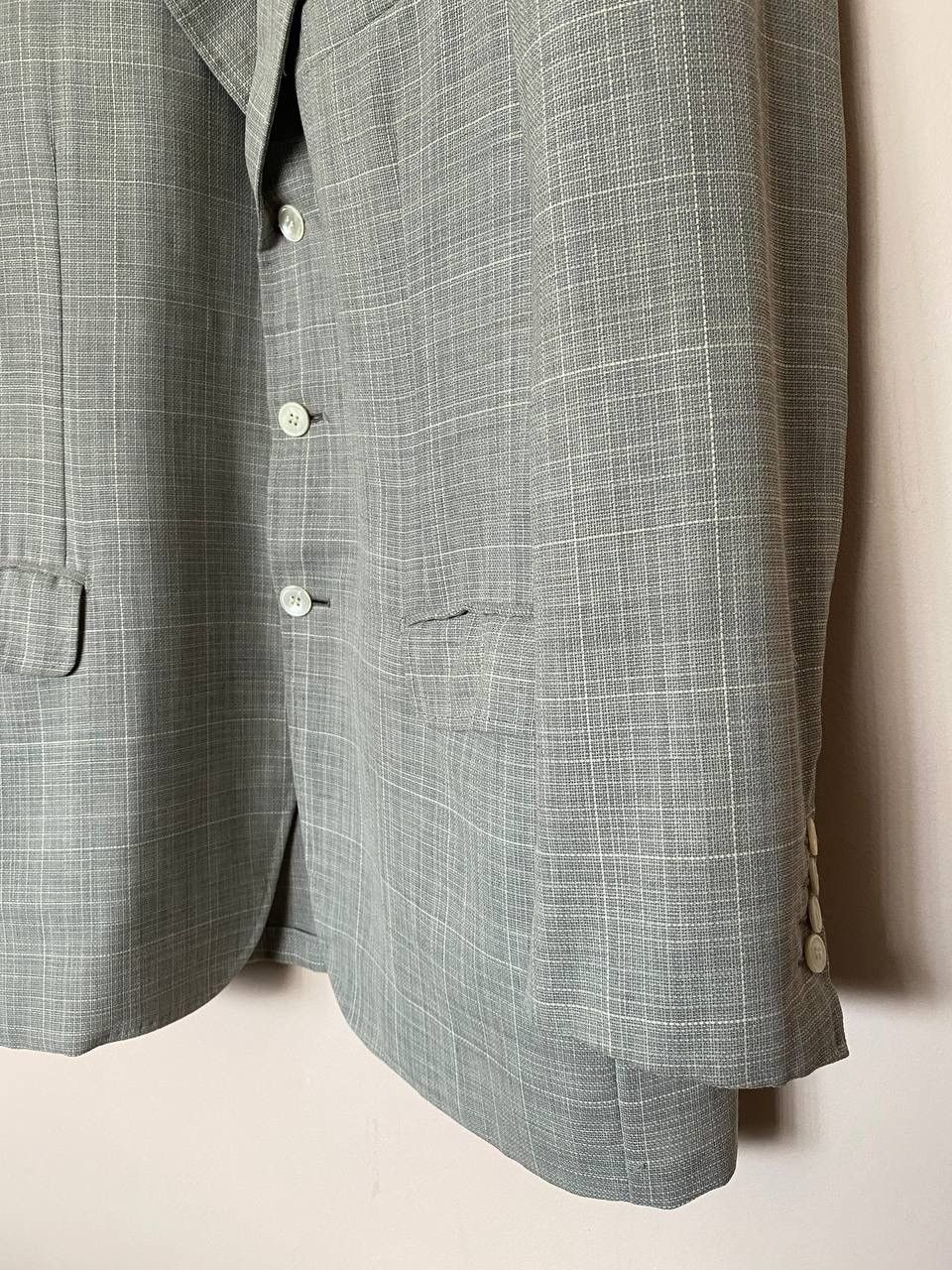 Brioni Brioni Blazer Nomentano Gray Knit Windowpane Wool Sportcoat Size 40S - 6 Thumbnail